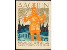 Aachen, Tagung des Vereins für das Deutschtum im Ausland ... 1931,  Künstler-Signatur  Jupp Wiertz  (bedeutender Vertreter de