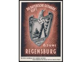 Regensburg:  "Die Bayerische Ostmark ruft - Gautreffen 1937", Frankatur 5 Pf., Sonderstempel Gautreffen Bayerische Ostmark / 