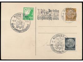 1. Grossdeutscher Reichsparteitag,  Propagandakarte mit Landkarte Grossdeutschlands vor stilisiertem Adler, bildseitig Sonder