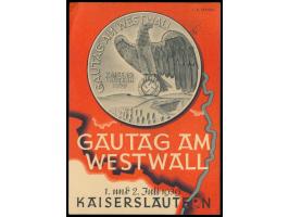 Gautag am Westwall,  Kaiserslautern 1. und 2. Juli 1939, Propagandakarte von F.K. Franck, Frankatur 6 Pf. Hindenburg und ents
