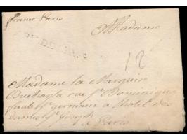 Österreichischer Erbfolgekrieg 1740 - 1748:  französischer Feldpoststempel  Arm. de Bav.re  auf Faltbrief mit komplettem Inha