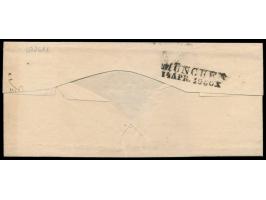 6 Kreuzer Type I  (voll- bis breitrandig) mit Halbkreisstempel  Aichach  13.4.(1850) an den Erzbischof von München-Freising i