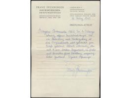 Portomarke 3 Kr. &nbsp;(allseits voll bis überrandig mit &nbsp;9 mm Bogenrand &nbsp;oben) mit Nummernstempel 508 und Halbkrei