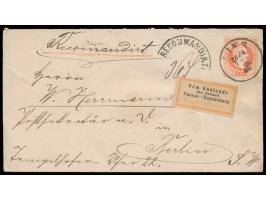 Österreich, Ausgabe 1867: Ganzsachenumschlag 5 Kr. mit rückseitig 2 x 5 Kr., Stempel &nbsp;Linz &nbsp;28.4.1880, Halbrundstem