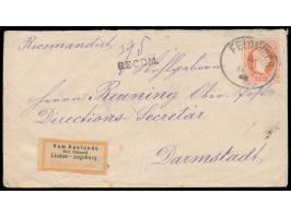 Österreich, Ausgabe 1867: Ganzsachenumschlag 5 Kr. mit rückseitig 2 x 5 Kr., Stempel  Feldkirch  3.10.1880, Stempel  Recom., 