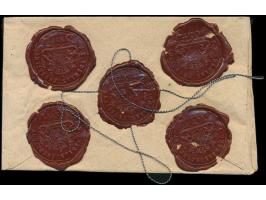 unfrankierter  Wertbrief  mit Wertangabe 8036 M. "gegen Schein" des K.B. Oberlandesgericht Bamberg nach Würzburg, Stempel  Ba