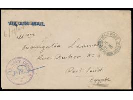 Stempel  Field Post Office 572  15.11.44 und violetter Zweikreisstempel  Creek Navy Censor  auf Brief eines Angehörigen der g