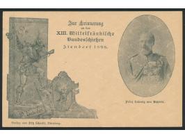 Zirndorf, XIII. Mittelfränkisches Bundesschießen 1898,  Frech C 33 (Z) / 02, ungebraucht
Stichwörter: Sport / Olympiade, Volk