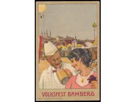 Privatganzsache 5 Pf. Luitpold,  Volksfest Bamberg,  doppelter Unterstrich 18 mm, Frech D 10 / 03, Stempel Bamberg 2 8.7.13, 