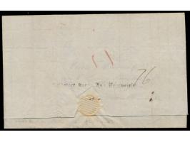 Faltbrief aus  Liverpool  vom 21.11.1836 nach Leubetha in Sachsen, rückseitig L1  "Befördert durch Aug. Courvoisier"  und Auf