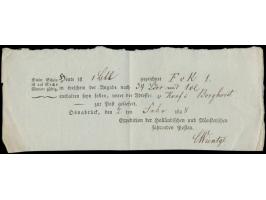 Fahrpost-Einlieferungsschein der &nbsp;&quot;Expedition der Holländischen und Münsterschen fahrenden Posten, &nbsp;&nbsp;Osna