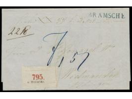 Paketbegleitbrief  mit blauem L1  Bramsche  nach Wietmarschen bei Lingen, blauer Taxvermerk "7,5", mit Inhalt (Rechnung) vom 