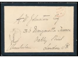 Dienstumschlag &nbsp;Colonial Office &nbsp;mit Trauerrand (Tod von Queen Victoria), vorderseitig Dienstsiegel und eigenhändig