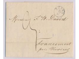 kleiner K1  Eupen  20.11.(1835) auf Faltbrief nach Belgien, Ankunftstempel Verviers 20.11., mit komplettem Inhalt
Stichwort: 