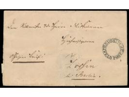 Feldpost-Faltbrief 1848 aus dem  Dänischen Krieg,  sauberer K2  Preussische Feldpost,  handschriftlich Offiziersbrief, Absend