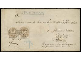 2x 3 Sgr. Wappen auf Auslandsbrief nach  Szewce in Polen,  R3 Berlin Post-Exp. 6 7.11.62, roter Transitstempel Warszawa
