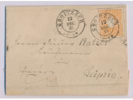 Wappen 1/2 Ngr. auf Faltbrief mit Stempel  Groitzsch  12.12.69 nach Leipzig, Ausgabestempel 13.12., mit komplettem Inhalt
Pos