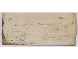 1. Schleswig-Holsteinischer Krieg 1848 bis 1951:  Begleitbrief für ein Paket an den deutschen Kriegsgefangenen Anton Franzen 