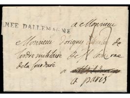 Siebenjähriger Krieg  (1756 - 1763), französische Besetzung der Grafschaft Waldeck (Bad Wildungen): schwarzer L1  Armee D All