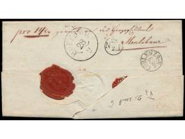 Vorphila-Faltbriefhülle mit L1 Montabauer nach Boppard, Durchgangsstempel Coblenz 27.2., Ankunftsstempel Boppard 28.2., hands