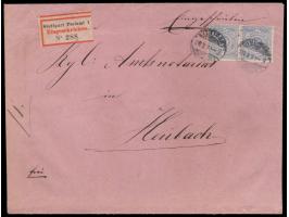 2 x 20 Pf. auf  Einschreibbrief  2. Gewicht, Stempel  Stuttgart Postamt 1  24.2.79, früher R-Zettel ohne "R", nach Heubach, A