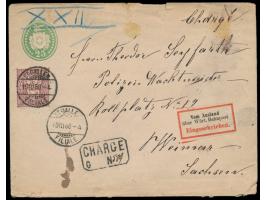 Schweiz-Ganzsachenumschlag  25 Rp. Tübli grün mit 50 Rp. Sitzende Helvetia als Einschreiben nach Deutschland, Stempel  St. Ga