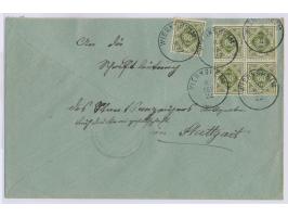 5 x &nbsp;Dienstmarke 60 Pf. &nbsp;auf Brief mit Stempel &nbsp;Wiernsheim &nbsp;8.9.22 nach Stuttgart, portorichtig, Bedarf
P