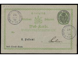 1-Kr.- Ganzsache mit Überdruck als  Post-Dienst-Sache  verwendet, Stempel Gmünd 24.11.79,  Zeitungsfehlmeldung  nach Berlin
P