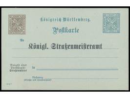 Dienstganzsache 2 Pf. mit hinzugedrucktem zweiten Wertstempel 3 Pf., Druckvermerk "14 8 7", zusätzlich vorderseitig Absenderz