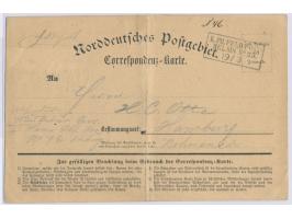 R3  K. Pr. Feldpost Relais No. 25  19.3.(1871) auf Feldpost-Vordruckkarte aus  Reims  nach Hamburg, rückseitig Ankunftstempel