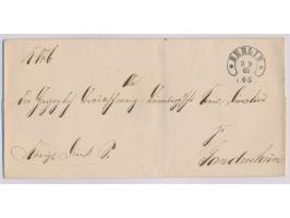 Hufeisenstempel  Berlin  9.9.65, Spalink Nr. 1, neues  Spätdatum,  auf Dienstbriefhülle nach Gandersheim, Ankunftstempel 10.9