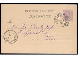 Viersen, &nbsp;nachgravierter Hufeisenstempel 16. Juli 83 auf Ganzsache 5 Pf. nach Trier, Ankunftsstempel 17.7.83, Spalink Nr