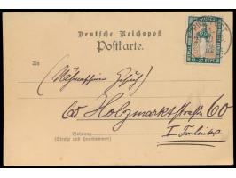 Berliner Privatpost und Spedition A. G.,   Sondermarke zur  Internat. Mode-Ausstellung im Meß-Palast  2 Pf. (MiNr. 5) auf Fir