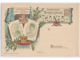 Dresden, &nbsp;&nbsp;Hansa: &nbsp;Sonderganzsache 3 Pf. anlässlich der Vermählung des sächsischen Thronfolgers, Müller P 50 a