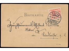 Posen,  Hansa-Marke 3 Pf. auf humorvoller Einladungskarte zu einem Skat-Abend, Stempel Hansa Packetfahrt 22.9.93, Bedarf
Stic