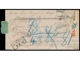 1/2 Gr. und Paar 2 Gr. rückseitig auf Nachnahme-Paketbegleitbrief mit K1 Magdeburg 2.12.72 nach Helmstedt, Ankunftsstempel 3.