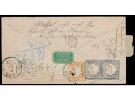 1/2 Gr. und Paar 2 Gr. rückseitig auf Nachnahme-Paketbegleitbrief mit K1 Magdeburg 2.12.72 nach Helmstedt, Ankunftsstempel 3.