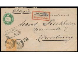 Schweiz-Ganzsachenumschlag 25 Rp. mit Zusatzfrankatur 20 Rp. als Einschreiben nach Hamburg, kleiner Stempel Noiraigue 24.5.78