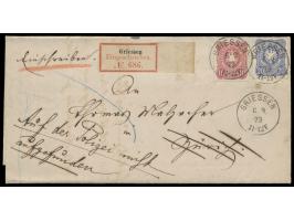 10 und 20 Pfge. auf Falt - Einschreibbrief mit Stempel  Griessen  6.2.79 nach Zürich, zum  Grenztarif  frankiert,   Ankunftss