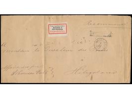 ca.  1879,  norwegischer Dienstumschlag (22,5 x 11,5 cm) mit rückseitigem Dienstsiegel "Marine-og Post-Departement", Stempel 
