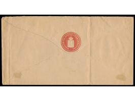 ca.  1879,  norwegischer Dienstumschlag (22,5 x 11,5 cm) mit rückseitigem Dienstsiegel "Marine-og Post-Departement", Stempel 