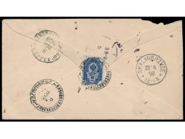 Russland-Ganzsachenumschlag  10 Kop. mit rückseitig 10 Kop. als Einschreiben mit Stempel Zaunskajawolja Kalisch G. 8.6.98 nac