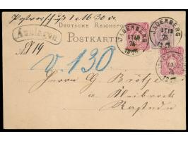 Ganzsache 5 Pfge. mit Zusatzfrankatur 2x 10 Pfge. als &nbsp;Auslagenkarte &nbsp;mit &nbsp;&nbsp;Stempel &nbsp;Jaderberg &nbsp