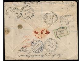 Uganda,  Dienstbriefumschlag "On His Britannic Majesty´s Service" mit 1/2 A. (beschädigt) und 4 A. als  Einschreiben  von  En