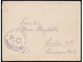 Brief eines deutschen Kriegsgefangenen im  P-o.W. Camp Templemore Barracks  nach Berlin, violetter Kreisstempel Post Free / P