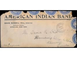 langformatiger Brief (20,6 x 10 cm) aus den USA mit Stempel Syracuse, N. Y. 20.7.1910 nach Hamburg, Umschlag mit leichten Bra