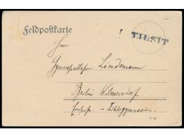 alter Formularstempel L1  Tilsit  als Notaufgabestempel für den während der russischen Besetzung in Verlust geratenen Tagesst