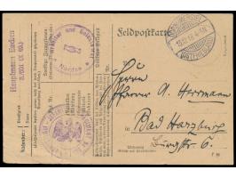 Revolution 1918: &nbsp;Feldpostkarte mit Stempel &nbsp;Dornumersiel (Ostfriesland) &nbsp;13.12.18 nach Bad Harzburg, Briefste