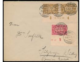 400 M. Ziffer im Queroval als waagerechtes Unterrand-Paar mit &nbsp;HAN &quot;H 7572-22&quot; &nbsp;und Eckrandstück 200 M. m