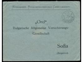 24 x 250 Tsd. auf 500 M. rückseitig auf Auslandsbrief mit Stempel  München 14  2.10.23  nach Bulgarien,  portorichtig, Bedarf